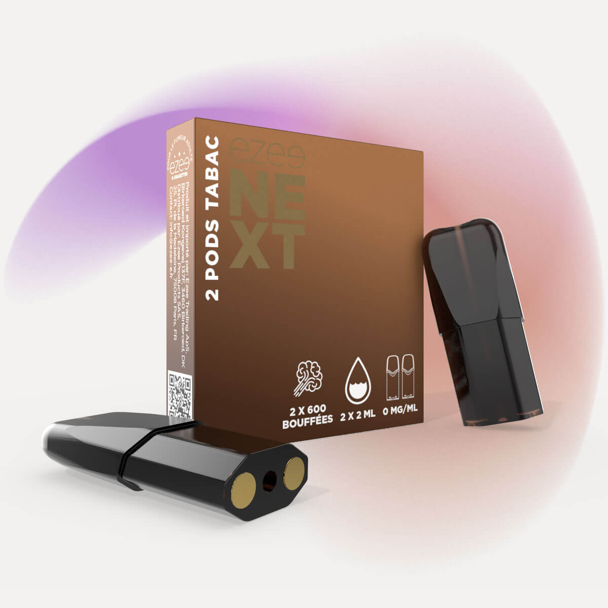 Ezee 電子 タバコ ポッド タバコ味 ニコチンなし 2本入り