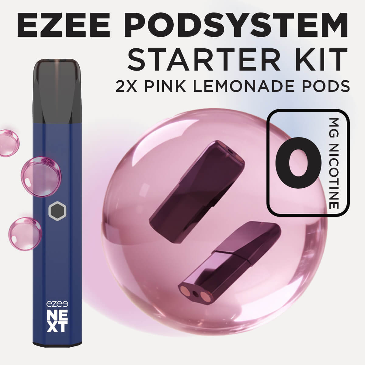 Ezee Next ポッド スターターキット ブルー – ピンクレモネード 0mg