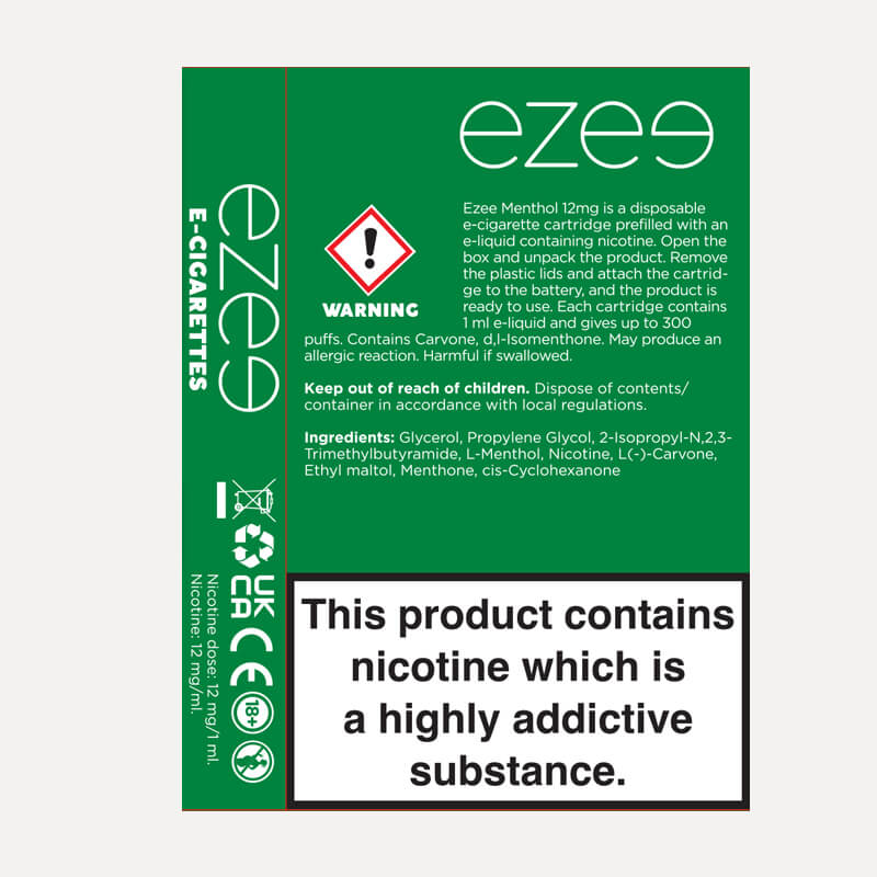 ベイプ カートリッジ メンソール味 ニコチン12mg/ml 3本入り