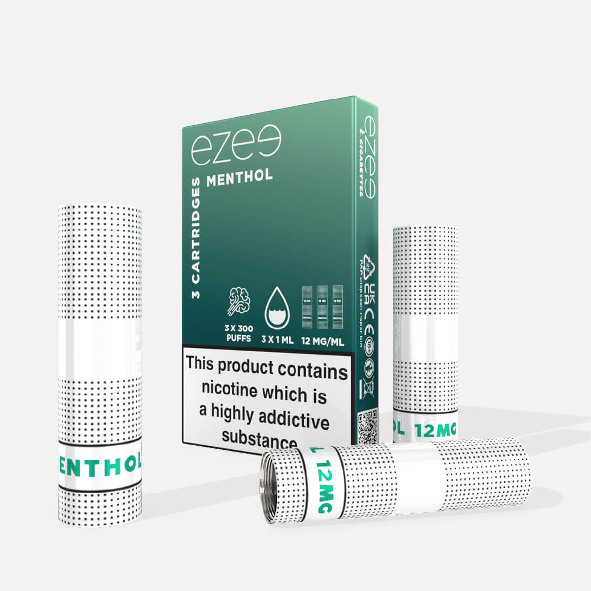 ベイプ カートリッジ メンソール味 ニコチン12mg/ml 3本入り