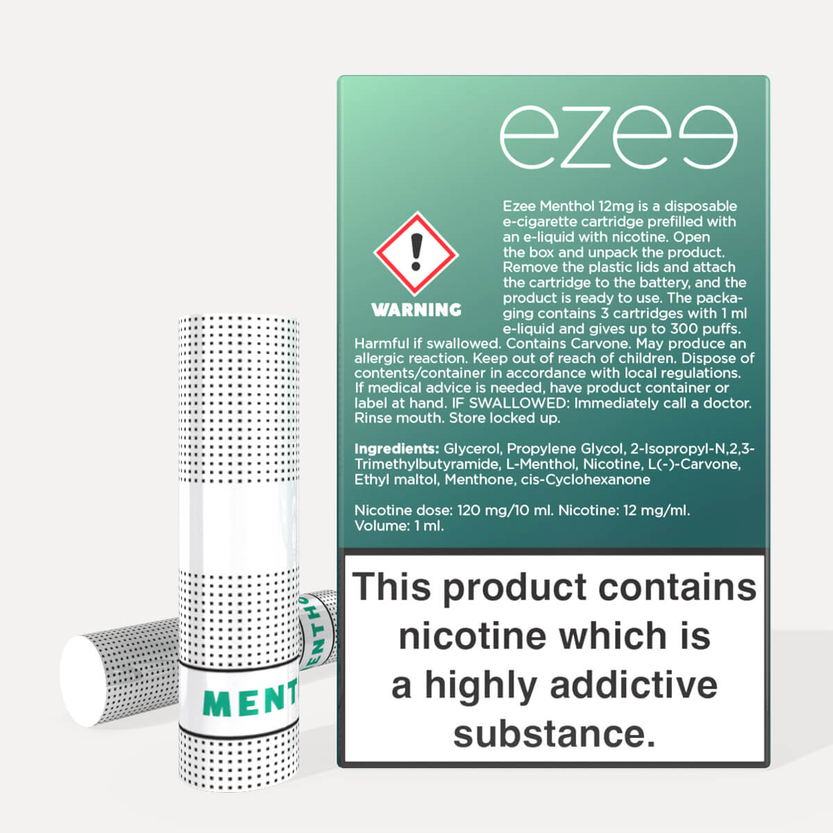 ベイプ カートリッジ メンソール味 ニコチン12mg/ml 3本入り