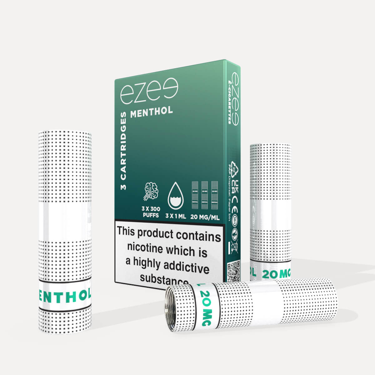 ベイプ カートリッジ メンソール味 ニコチン20mg/ml 3本入り