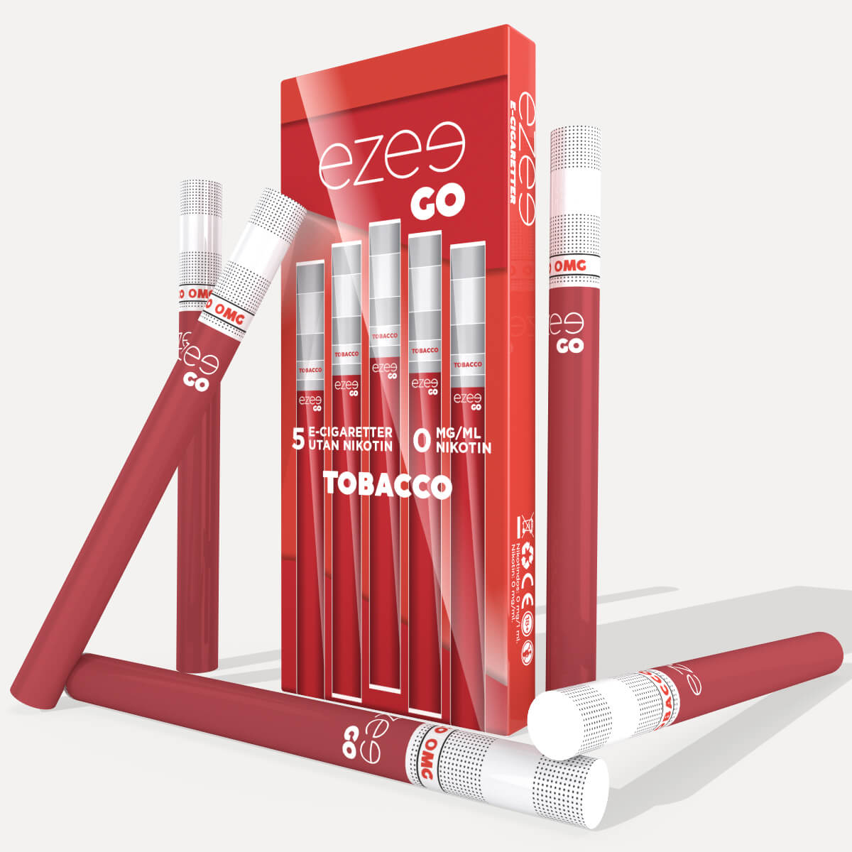 Ezee Go 使い捨て電子タバコ タバコ味 ニコチンフリー 5個