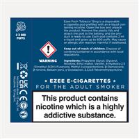Ezee 電子 タバコ ポッド タバコ味 ニコチン12mg/ml 2本入り